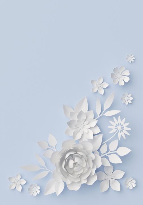 2017 WA Paper Flower Blue 08 ID2017542