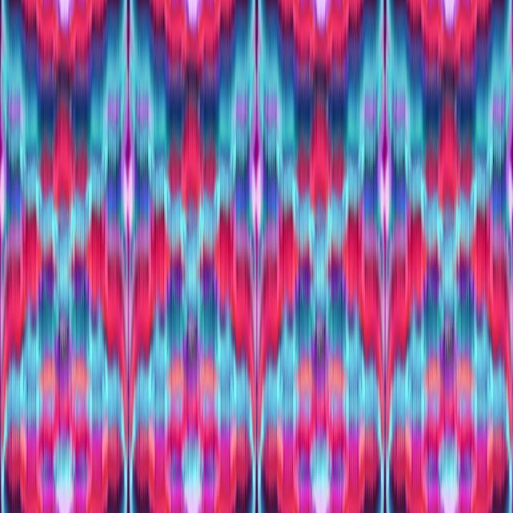 seamless abstract texture, ethnic ikat pattern, retro intricate background, retro traditional asian fabric, fashion textile design, pink blue violet neon wallpaper, kaleidoscope ornament