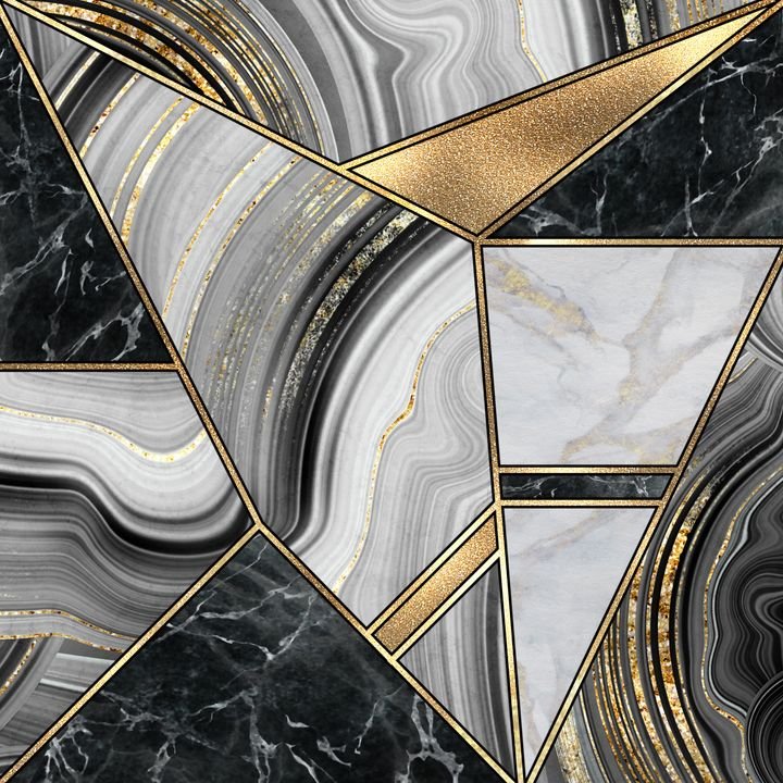abstract minimalist art deco background, modern mosaic inlay, texture of marble granite agate and gold, artistic painted marbling, artificial stone, marbled tile surface, fashion marbling illustration