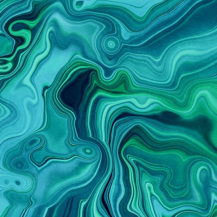 abstract background, fake stone texture, blue green malachite jasper agate or marble slab with veins, wavy lines fashion print, painted artificial marbled surface, artistic marbling illustration