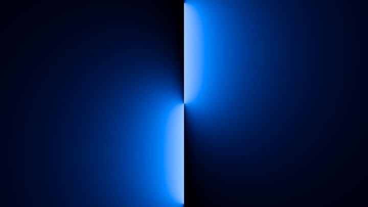 3d render, abstract minimal blue neon background