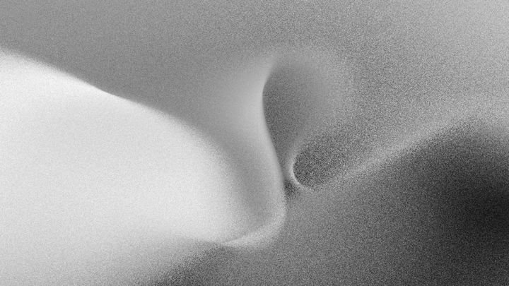 abstract unfocussed grainy background, black and white minimalist wallpaper of folded fabric