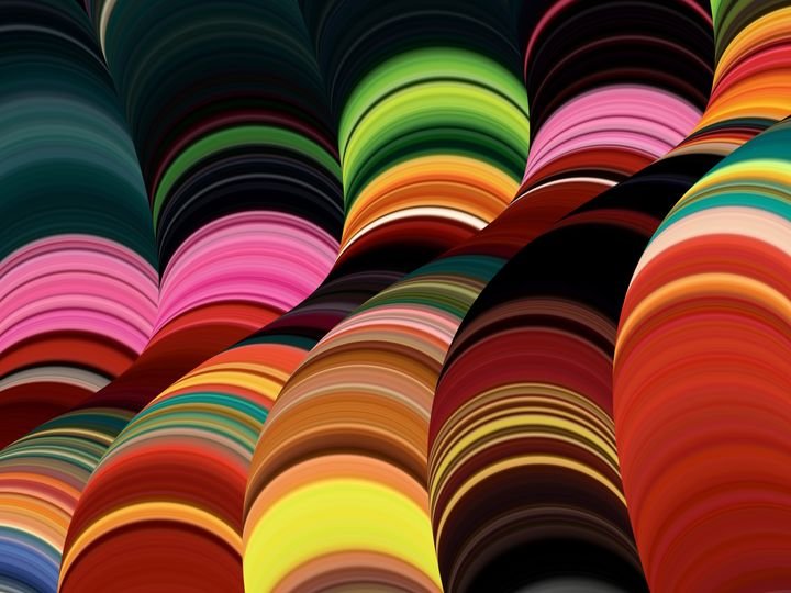 abstract background of curvy multicolored tubes