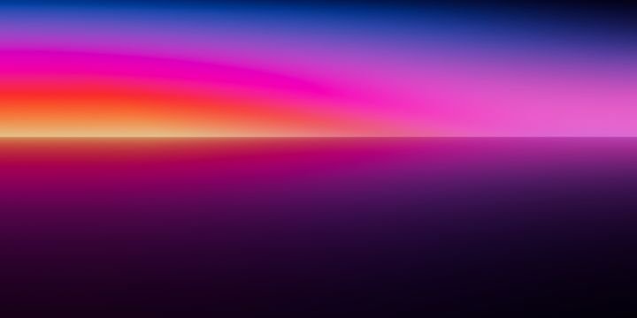 Vibrant neon gradient with pink and blue glowing light streaks on black background, perfect futuristic abstract wallpaper for design and stock creative use.
