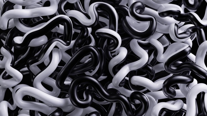 3d abstract hypnotic background with black and white stripes moving, continuous sequence, loop animation