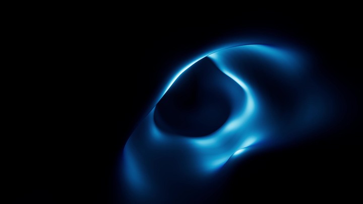 looping 3d animation. Abstract ambient background. Flight through the dark endless tunnel illuminated with bright neon light. Glowing hole motion design