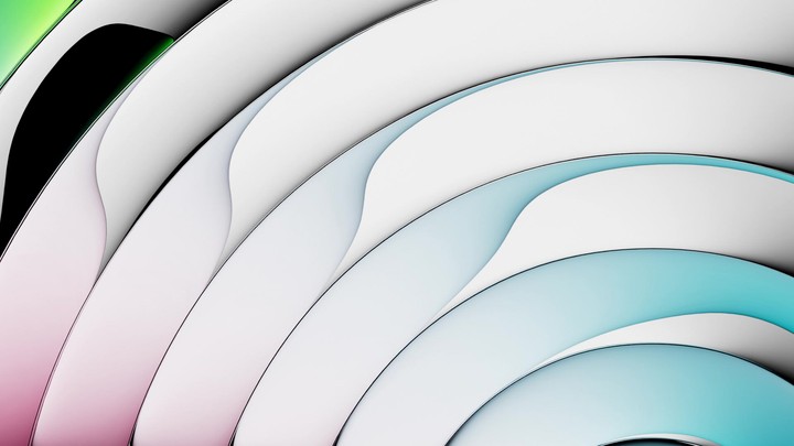 3d render of an motion of a abstract fluid shapes in soft color gradient. Animation on refracting bubbles in a ribbed glass effect. HD seamless looped video.