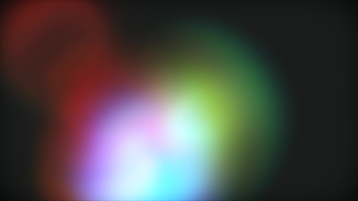 Blurred rainbow lights pulse and shift in a soft loop. Dreamy transitions offer a calming visual effect. 3D render animation.