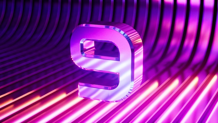 3D animation of a futuristic countdown from ten to one. Neon light reflects in metallic numbers. Chrome digits changing from 10 to 1. Modern motion design