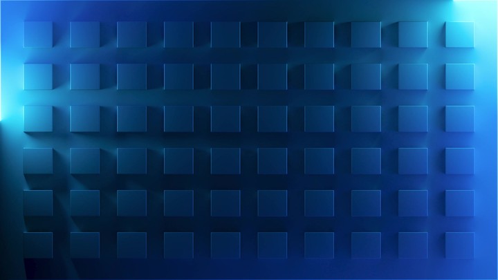 Looping animation of neon lines flowing through a geometric maze. 3d rendering motion.